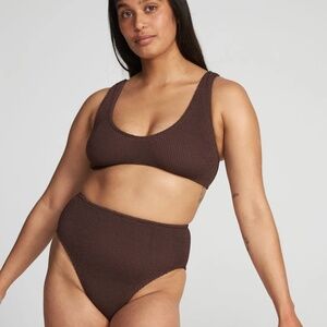 Youswim Eva High Waist Two-Piece Espresso Stretch I NWT